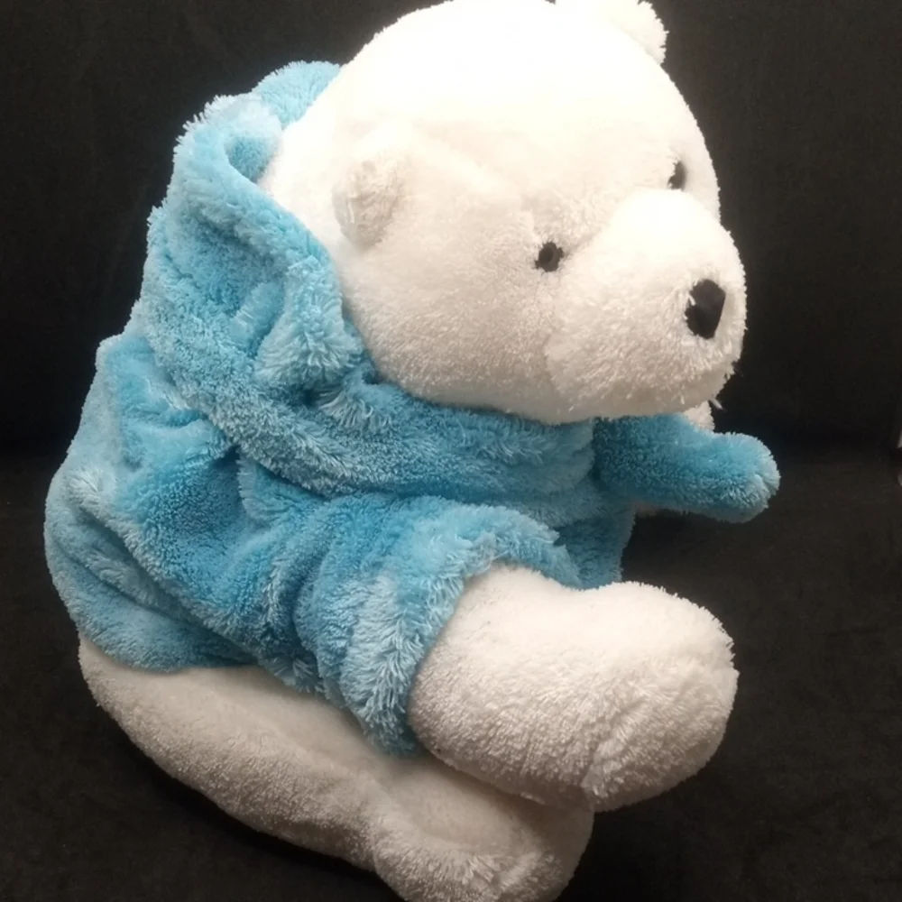 Bath & Body Works White and Blue Plush Stuffed Animal